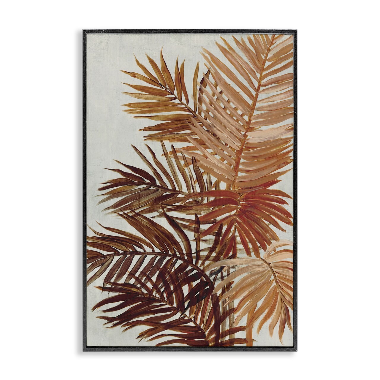 Stupell Industries Natural Palm Leaves Framed Giclee Wall Art Design by Jacob Q